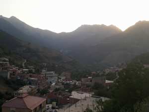 couché de soleil sur la région Ait Ouabane