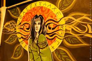 Fresque peinte au Festival international raconte-arts La 14e édition à Aït Ouabane