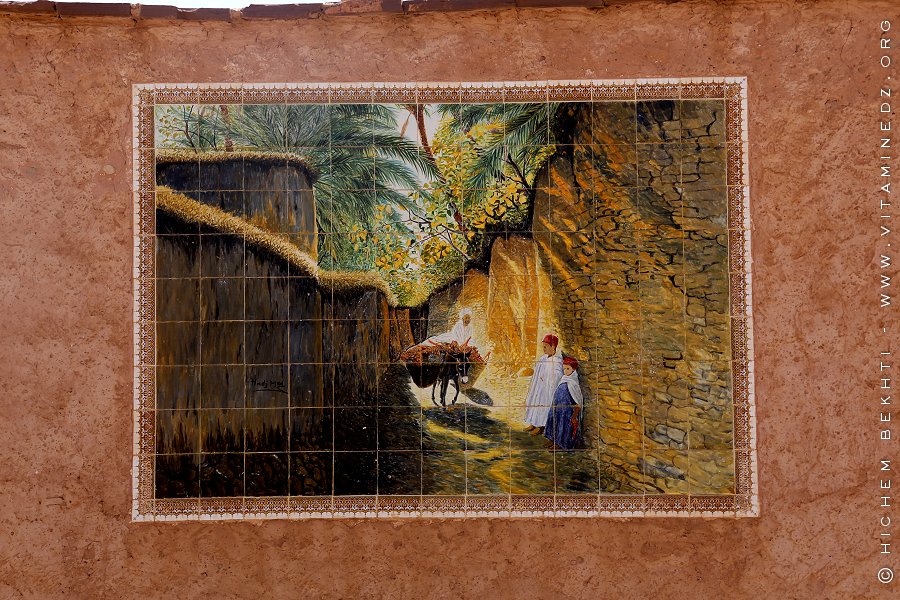 KSAR BOUSSEMGHOUN - Jolie Fresque à l'entrée du Ksar
