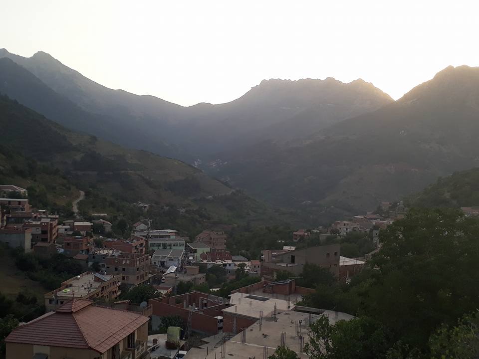 couché de soleil sur la région Ait Ouabane