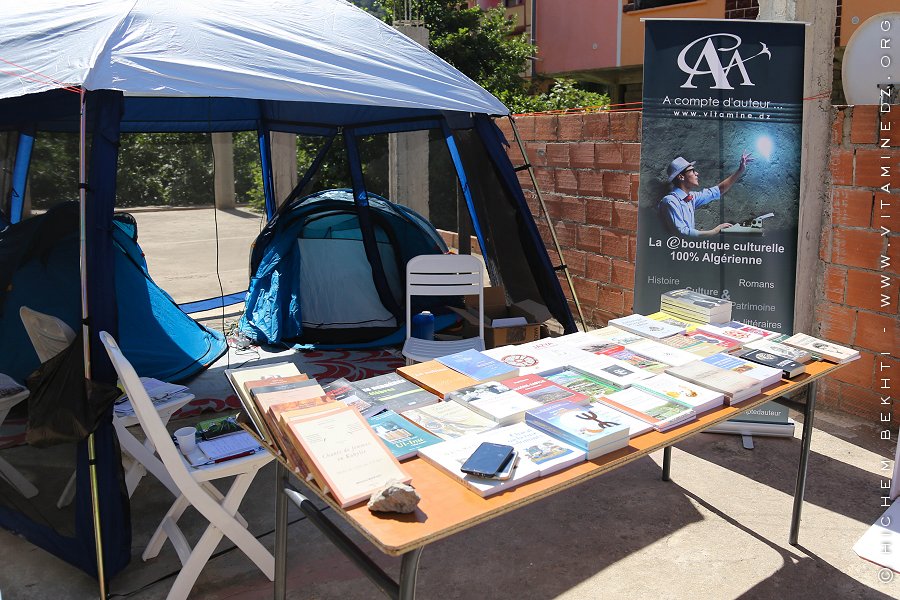 Expo-Vente de livres de la boutique en ligne A Compte d'Auteur participant au Raconte-Arts 2017 (Ath Ouabane) du 24 au 31 juillet 2017