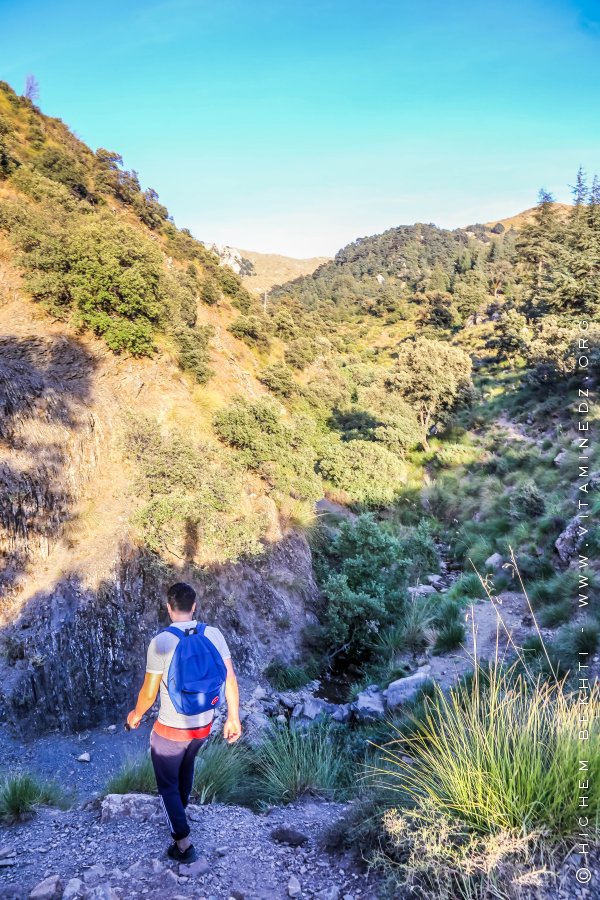 Randonnée pédestre dans les monts Djurdjura près d'Ait ouabane