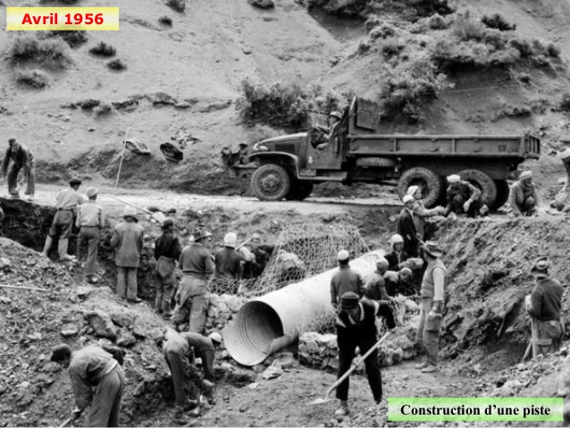Avril 1956 Construction d’une piste