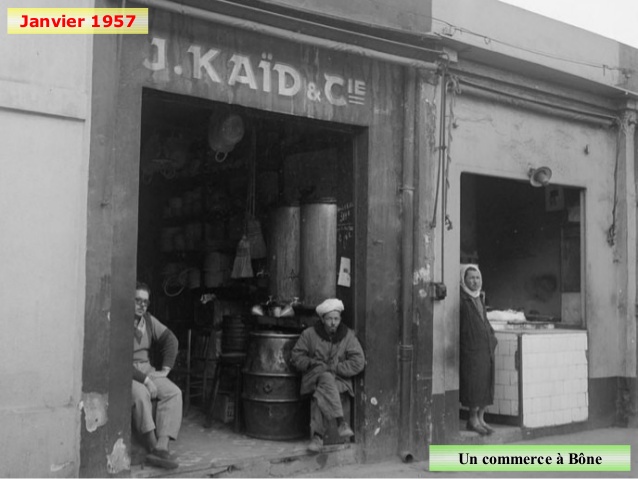 Janvier 1957 Une épicerie à Bône