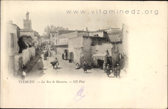 Ancienne photo de Tlemcen : Rue de Mascara