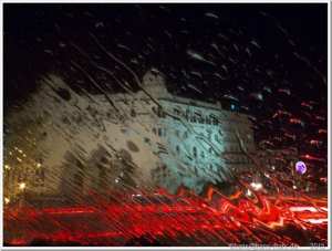 Grande Poste d'Alger une nui pluvieuse