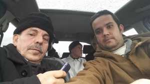 مع نجل البطل عاجل عجول الشيخ عيسى عاجل وابنه سي عبدالحميد  والاستاذ الفاضل  السيد مزوزي رشيد  في مدينة باتنة.