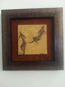 Dessin rupestre en mosaïque