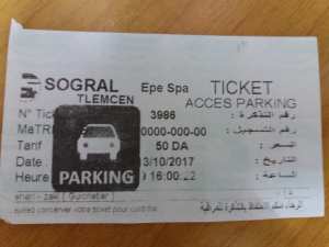 SOGRAL à la gare routière de Tlemcen vous oblige à payer 50 DA
