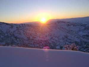 levé du soleil sur la commune de bousselam