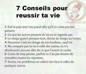7 conseils pour réussir ta vie