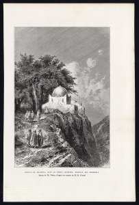 Antique Motif Afrique-Algérie-MAZOUNA ZAOUIA DAHRA-montagne-Reclus Barbant - 1886 -