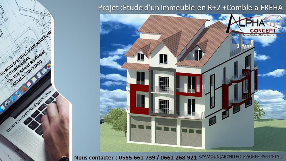 Etude d'un immeuble en R+2 +comble