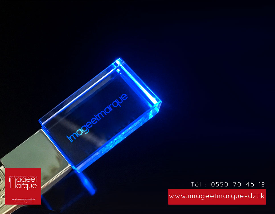 Clé USB Lumineuse en cristal (Alger)