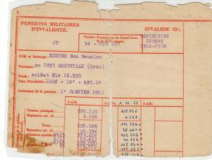 brevet de pension de hadj eddine boucif en 1956