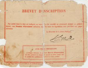 brevet de pension de hadj eddine boucif en 1956