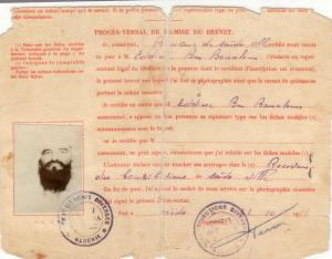brevet de pension de hadj eddine boucif en 1956