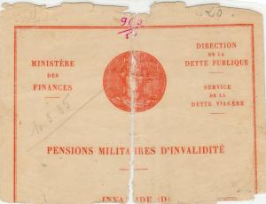 brevet de pension de hadj eddine boucif en 1956