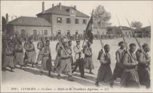Gare de Tlemcen, Défilé du  6e Régiment de Tirailleurs Algériens