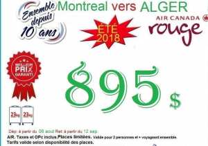 ALGER AVEC Air Canada à partir de 895$