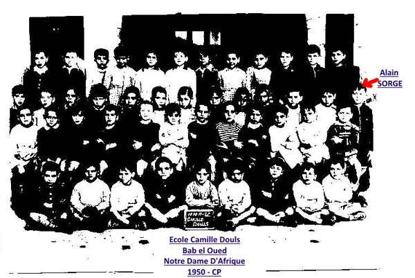 Ecole Camille Douls CP 1950 Bab el Oued Notre dame d'Afrique
