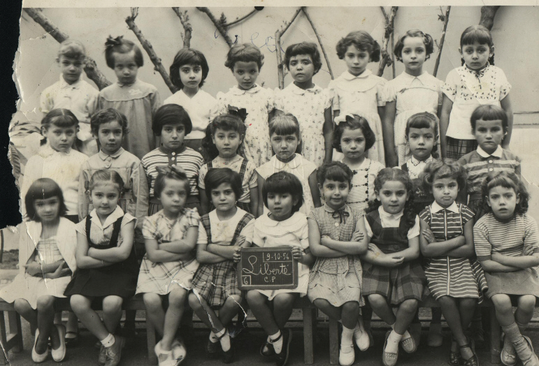 1956 Ecole de la Liberté rue de la liberté à Alger Classe de CP