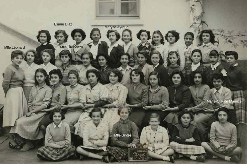 ECOLE CHAZOT A ALGER EN 1953