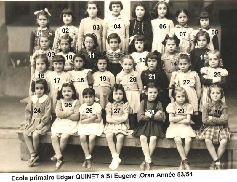 Ecole primaire Edgar QUINET à St Eugene en 53/54