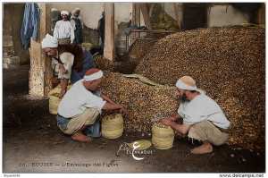 Bougie année 1900 emballage des figues seches