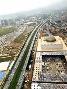 Vu aérienne sur la Grande Mosquée d'Alger