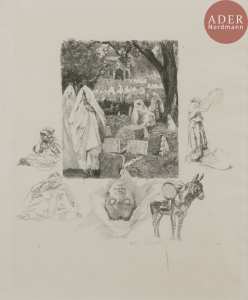 Alexandre Lunois (1863-1916) - Cimetière algérien (Tlemcen). 1892.