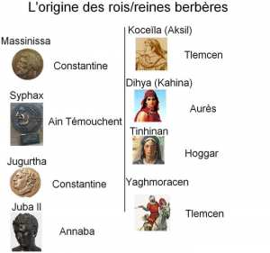 Origine des reines et rois berbères