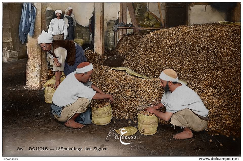 Bougie année 1900 emballage des figues seches