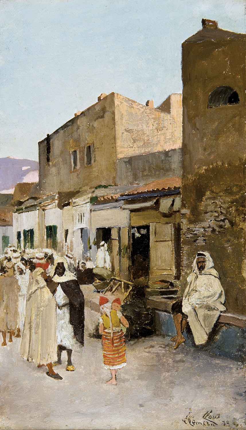 Claus Emile (1849 - 1924) Ecole : Belgique - Quartier arabe à Tlemcen (1879)