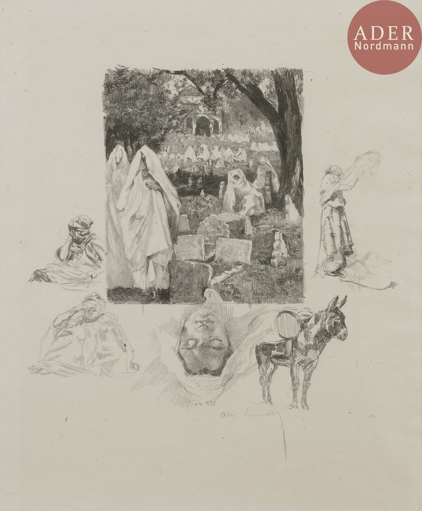 Alexandre Lunois (1863-1916) - Cimetière algérien (Tlemcen). 1892.