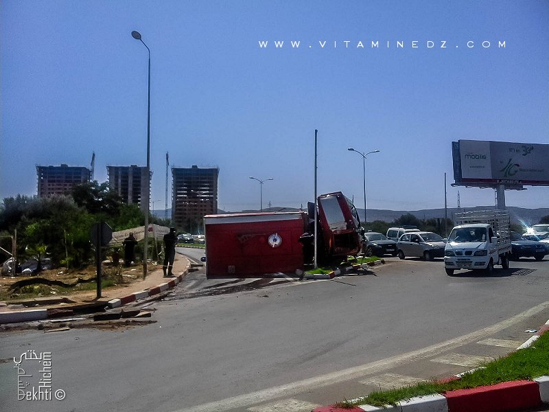 Un accident à la sortie de Tlemcen, camion des pompiers le 17.09.2016