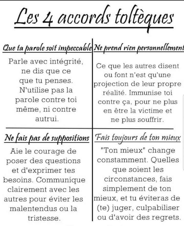 Les 4 accords toltèques