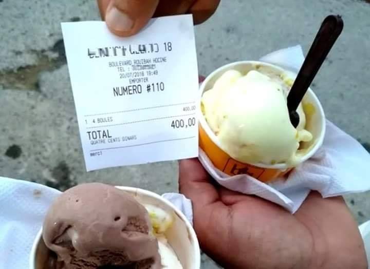 علبتي مثلجات ب400 دج ببومارشي بجيجل هل هذه سياحة أم سرقة