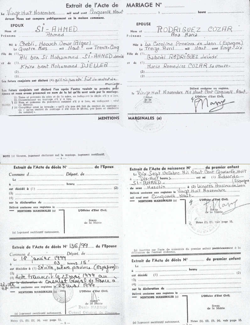 Le Libret de Famille mon pere a epousé ma mere a 24 ans