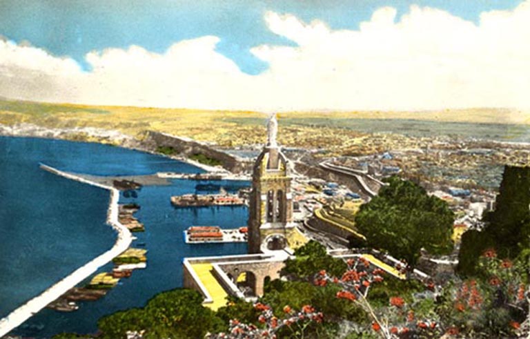 1958 - Carte postale d'Oran, vue de Santa Cruz