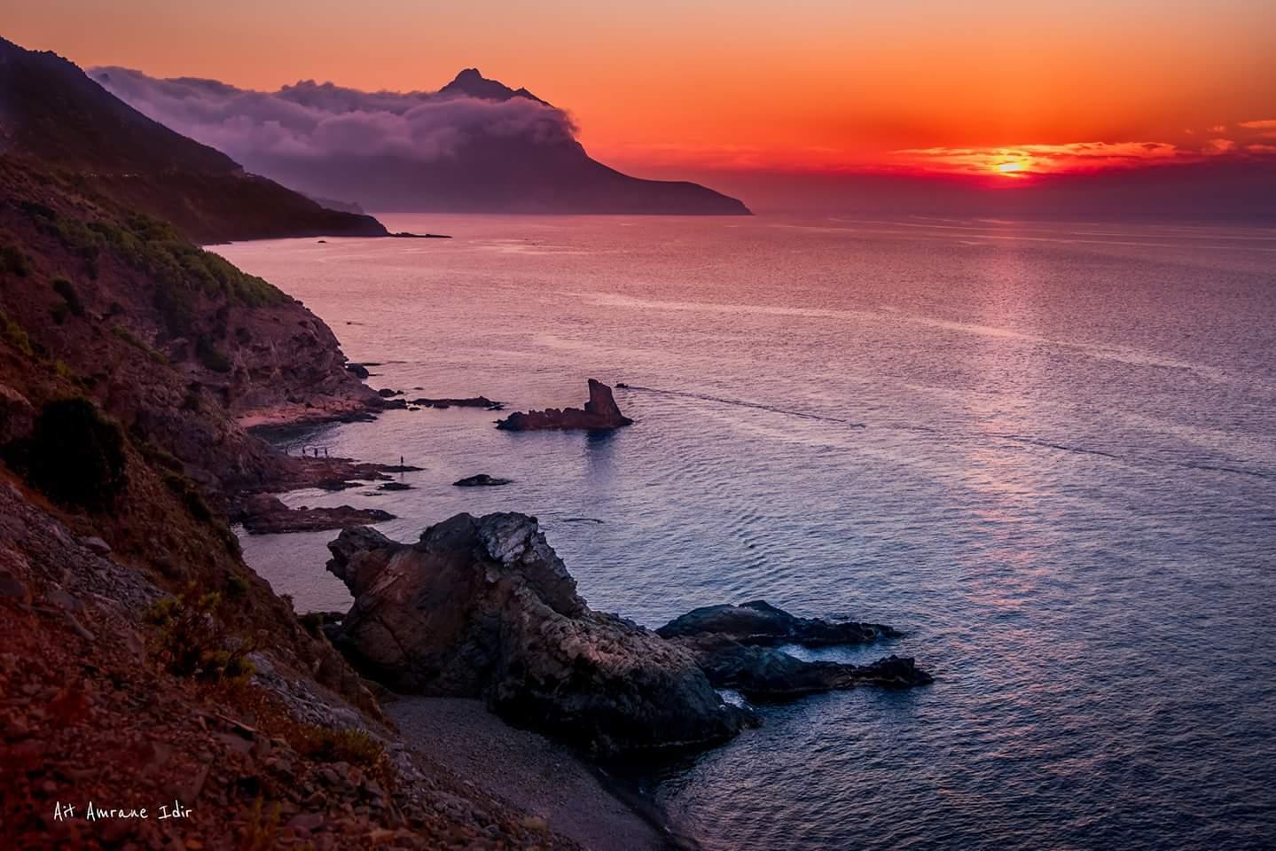 Coucher de soleil à  #Ténes #Algérie... !