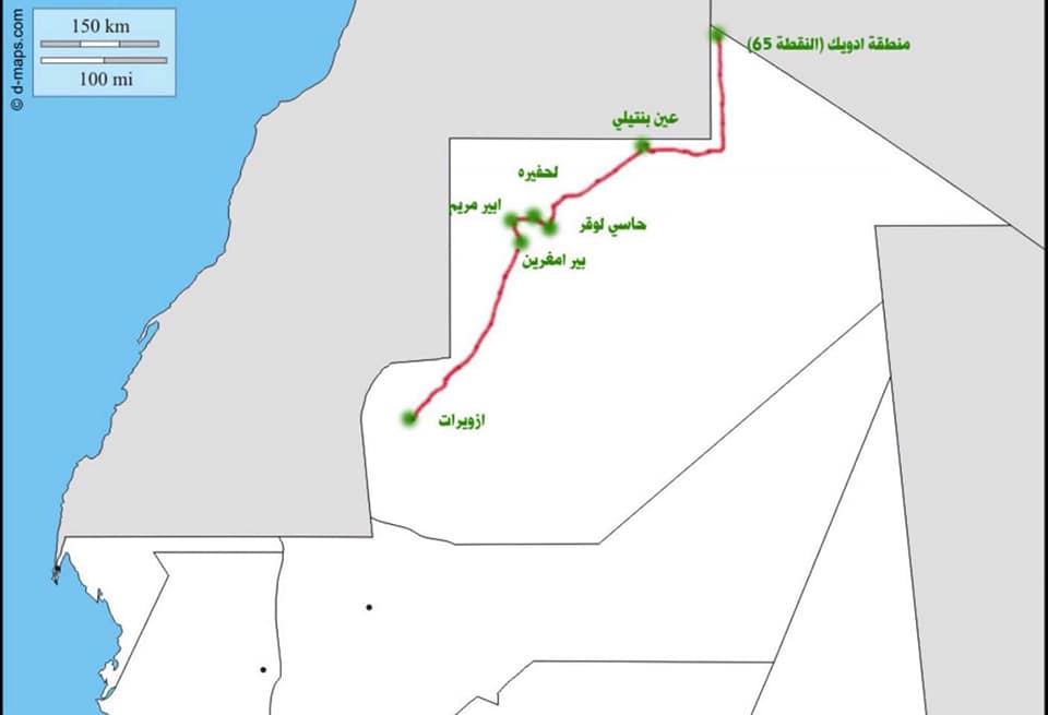 ALGERIE - MAURITANIE : Ouverture des frontières terrestres, entre la wilaya de tindouf et la wilaya de Azouiratt (Mauritanie)