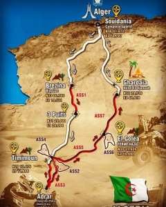Itinéraire Rallye d'Algérie : Rallye Challenge Sahari 2018