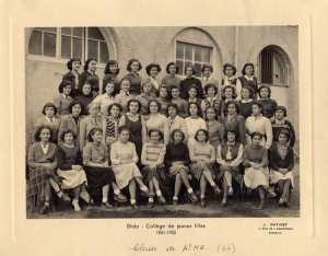 1951 - 4ème M 2 - Lycée de jeunes filles de blida