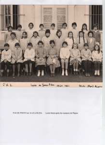 1961 - 6ième - Lycée de jeunes filles de blida