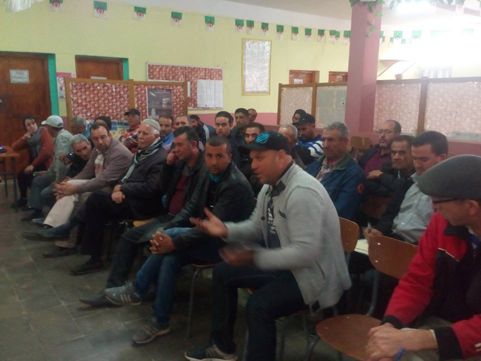 rencontre avec les céréalicultures le 17 octobre 2018  à Frikat.