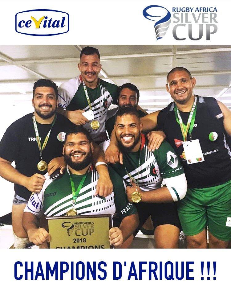 L'Algérie championne d'Afrique de Rugby : Cevital , Sponsor de federation algérienne de rugby , félicite  notre équipe nationale, qui a remporté hier la SilverCup 2018 face à la Zambie !