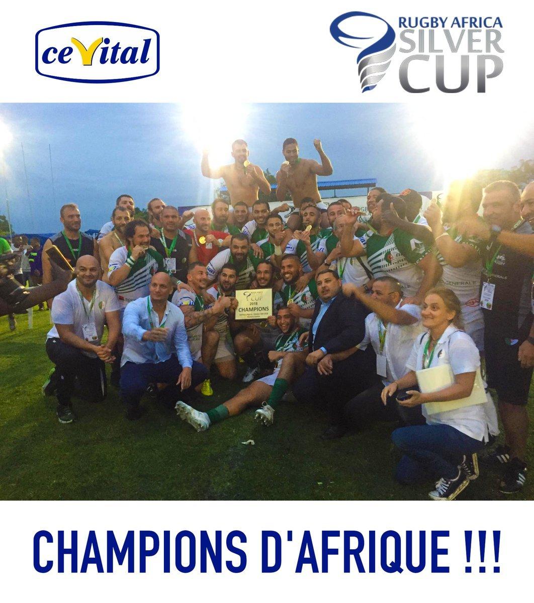 L'Algérie championne d'Afrique de Rugby : Cevital , Sponsor de federation algérienne de rugby , félicite  notre équipe nationale, qui a remporté hier la SilverCup 2018 face à la Zambie !