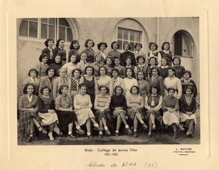 1951 - 4ème M 2 - Lycée de jeunes filles de blida