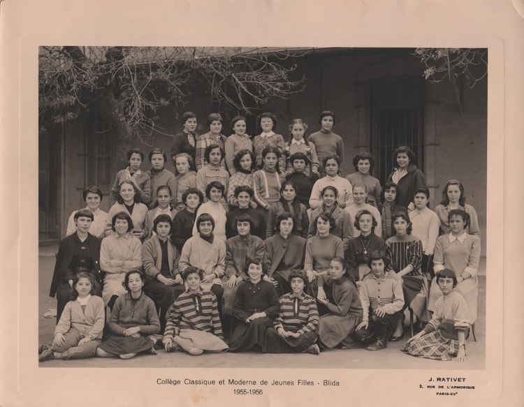 1955 - 5ème M2 - Lycée de jeunes filles de blida
